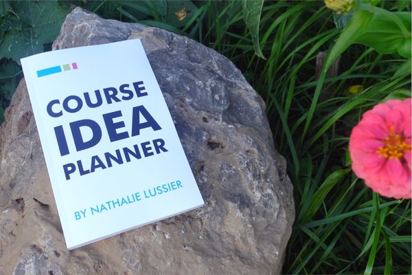 Photo of Course Idea Planner on a rock